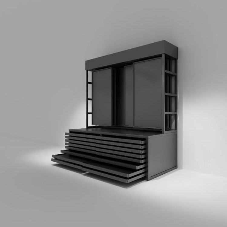 Présentoir en pierre à tiroir plat robuste